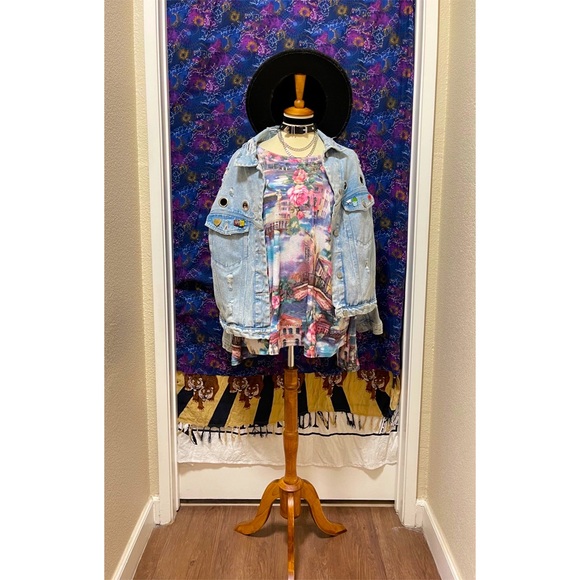 🌈 Lovely Vintage romantic roses top - Picture 9 of 11